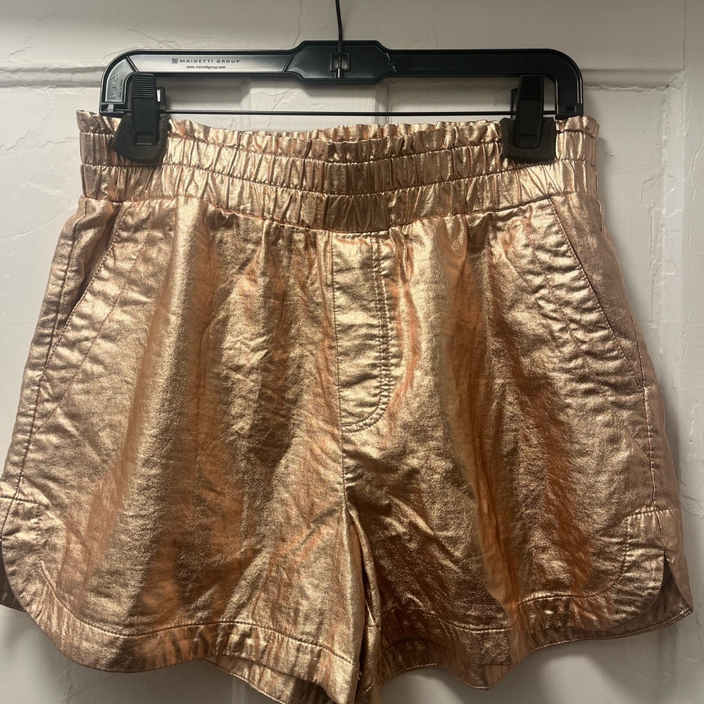 NWOT a new day Shimmering Gold High Waist Shorts